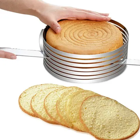 Layered Stainless Steel Adjustable Round Cake Pastry Cutter DIY