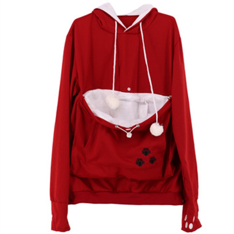 Unisex Cat Lovers Hoodie – Cozy Polyester Cotton Sweatshirt with Round Collar - Bild 11 von 11