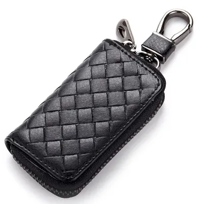 Car Key Case Leather Key Men's Woven