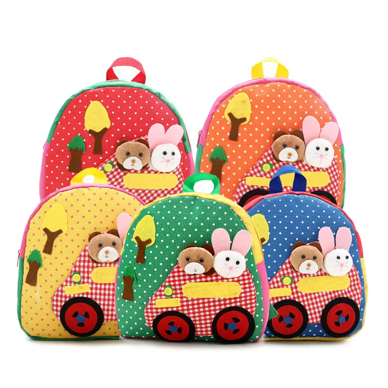 Korean Shoulder Children's Schoolbag Kindergarten Adorable Backpack Handmade Cartoon