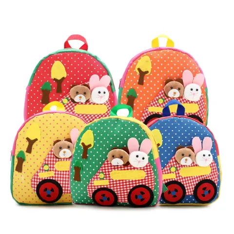 Korean Shoulder Children's Schoolbag Kindergarten Adorable Backpack Handmade Cartoon