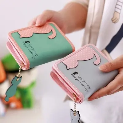 new style cartoon short wallet female Korean