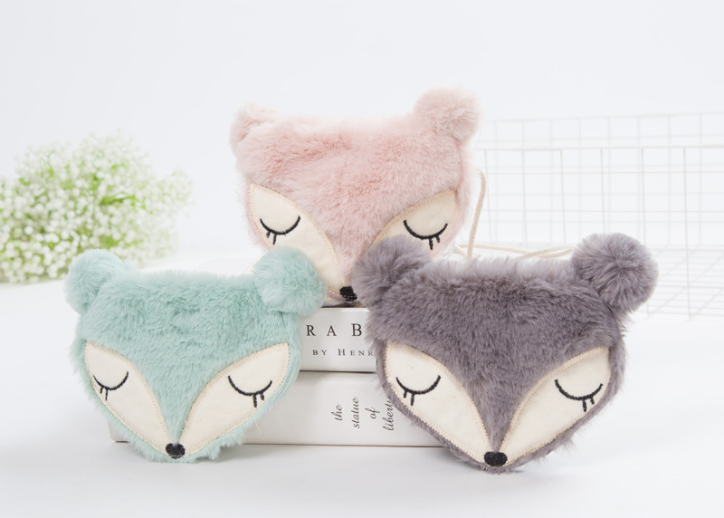 Children cute cartoon cloth bag baby Mini Purse Shoulder Messenger backpack small fox — foto 5