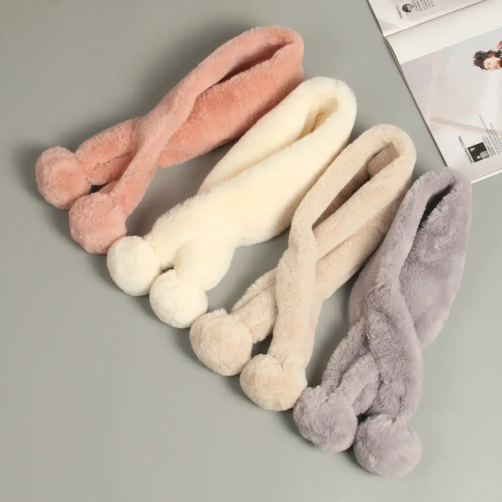 Pure Plush Scarf Winter Warm Korean Girls Baby Boy
