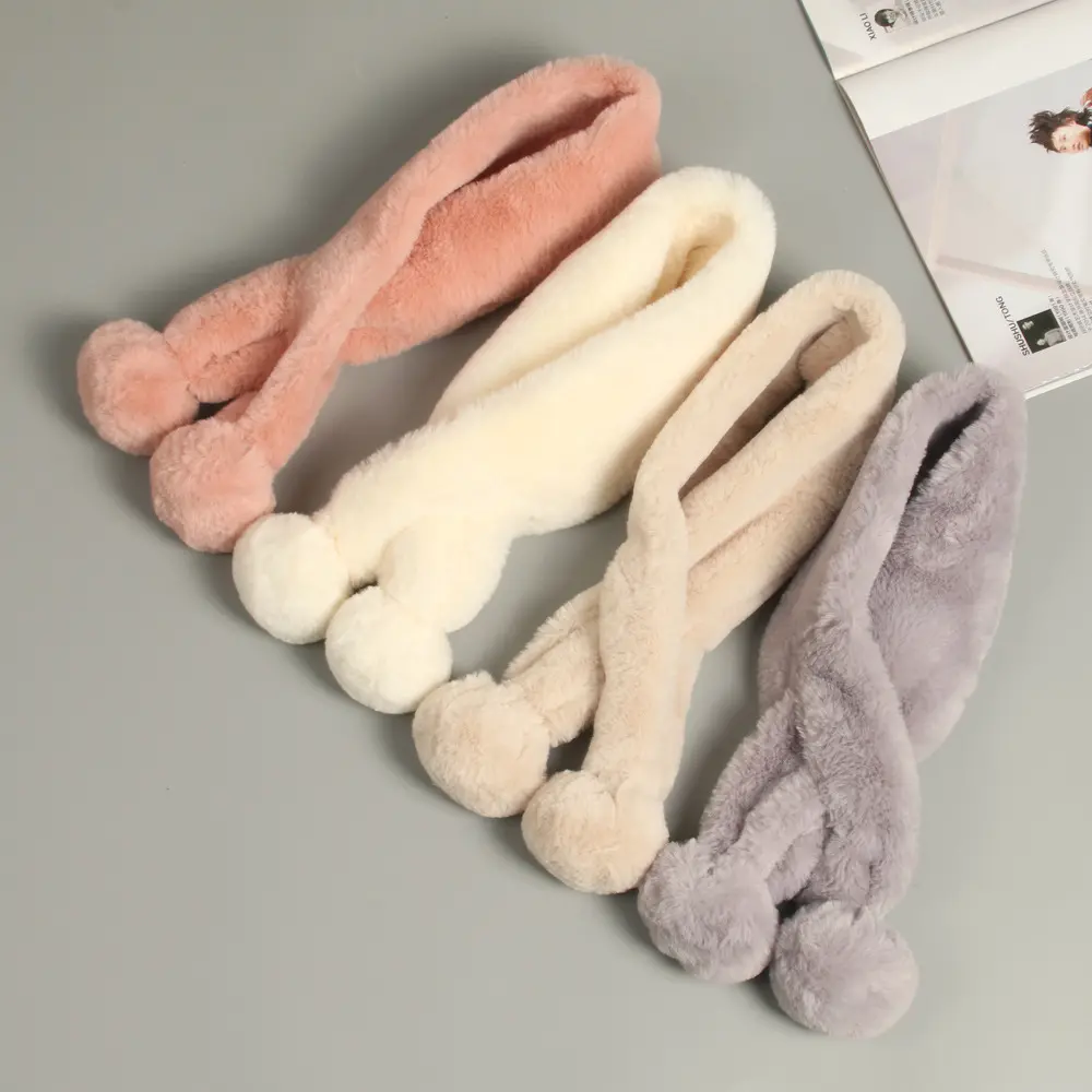 Pure Plush scarf winter warm Korean girls