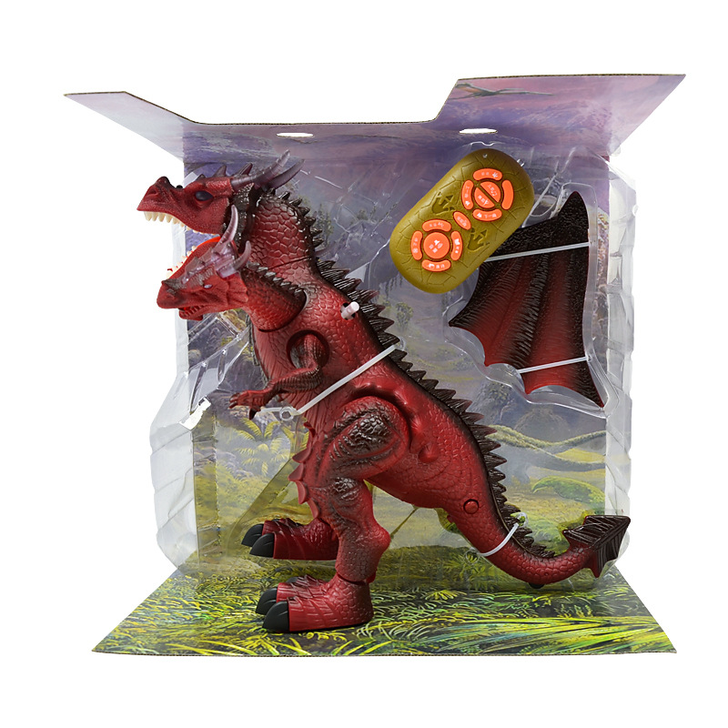 Remote control electric dinosaur toy model will walk and vocal early education puzzle intelligent three-headed dragon children's toys