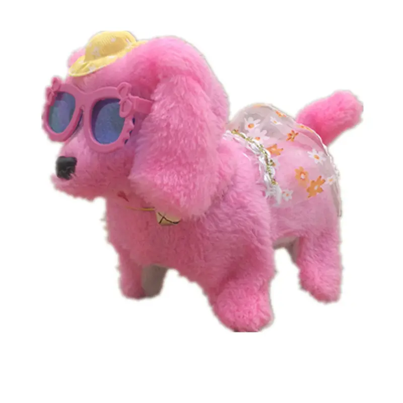 Electronic robot dog simulation teddy walking rope