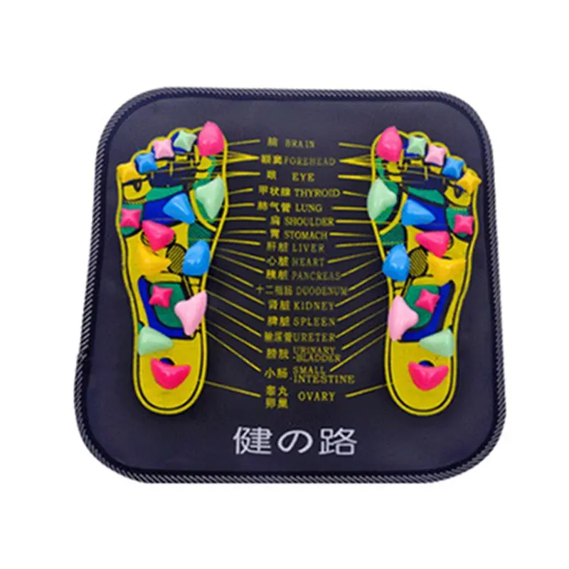 Reflexology Foot Massage Pad Cobblestone Walk Massager Mat Pain