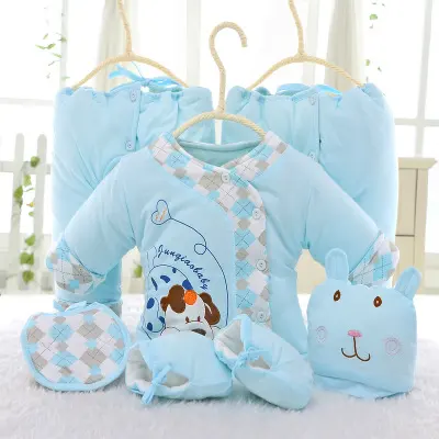 New Six-piece Newborn Baby Cotton Suit