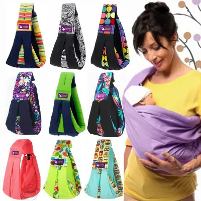 Cotton Breathable Sling Baby Carrier Bag Back Pocket
