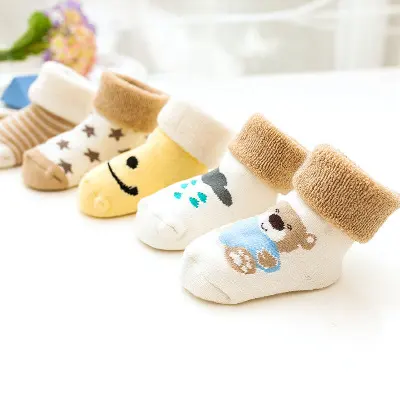 Autumn and Winter Thick Warm Children's Socks Terry Cute