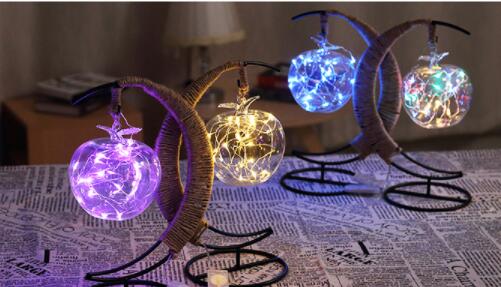LED String Lights with Rattan Balls