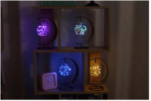 LED String Lights with Rattan Balls, picture 3 of 6
