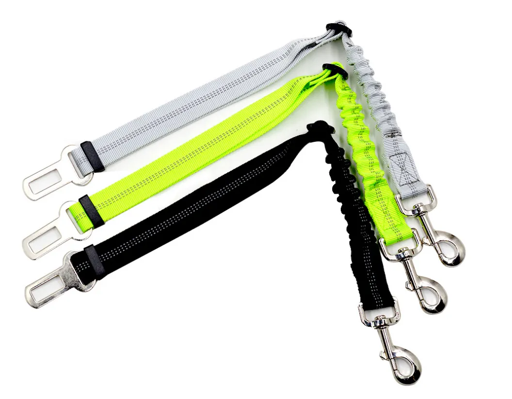 Adjustable Dog Seat Belt Dog Car Seatbelt Harness Leads Elastic Reflective Safety Rope – image 3