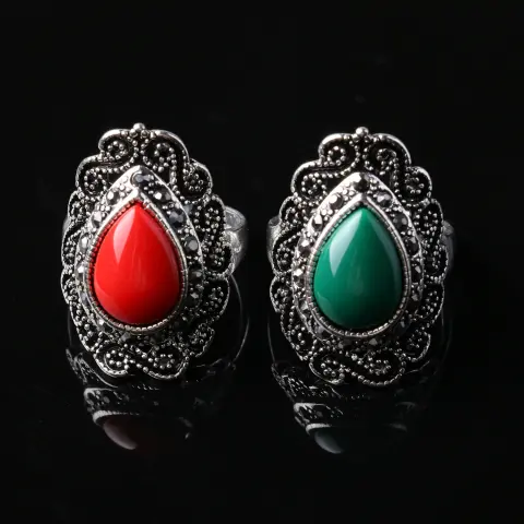 Water Drop Resin Ring