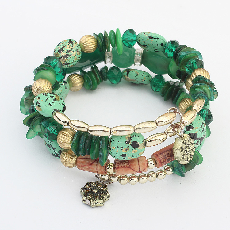 Pine Agate Beaded Wrap Bracelet, picture 3 of 7