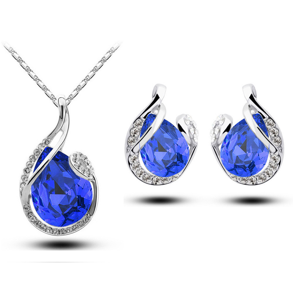 Ожерелье-серьга со стразами