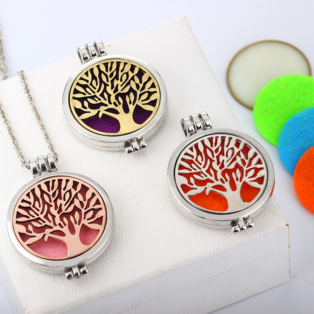 Luminous Life Tree phase box aromatherapy necklace canthe luminous fragrance divergent Necklace manufacturer direct selling — foto 5