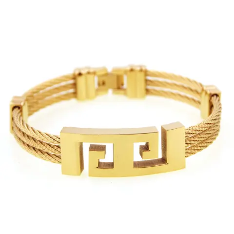 Three-ring Wire Braided Hemp Rope Bracelet