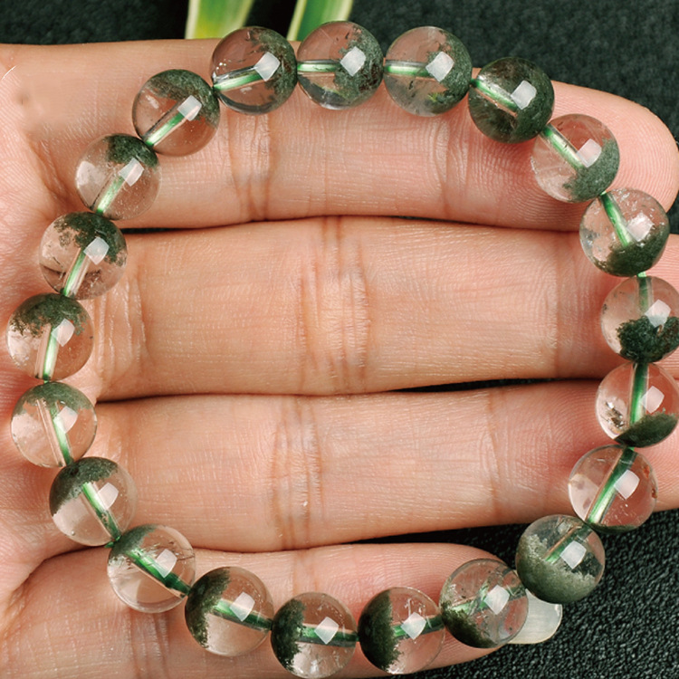 Natural crystal green ghost Bracelet — foto 6