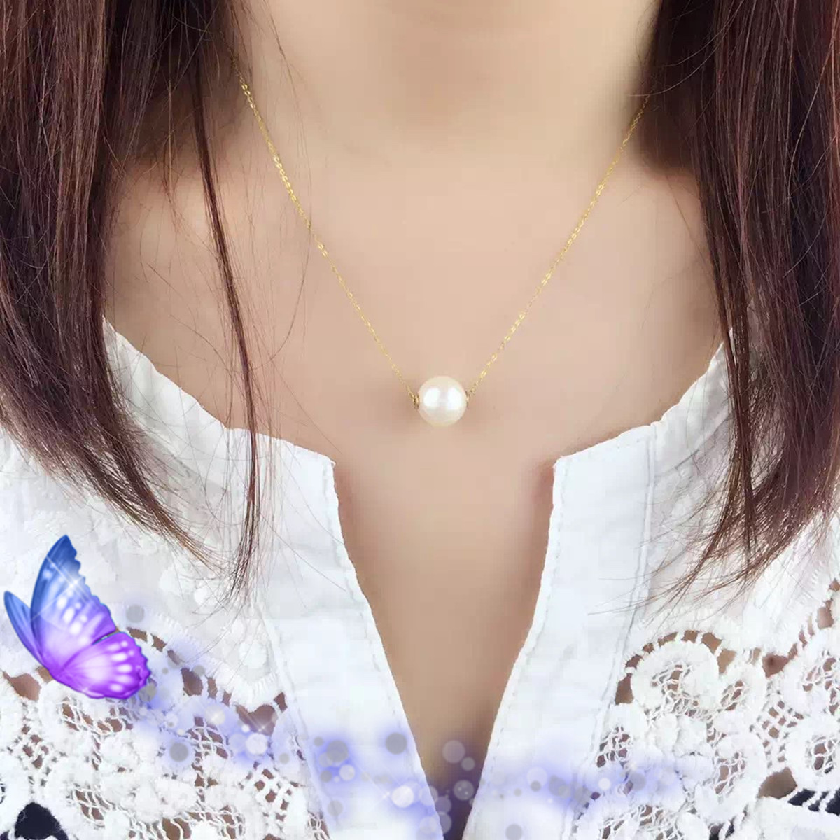 Pearl Clavicle Necklace — foto 2