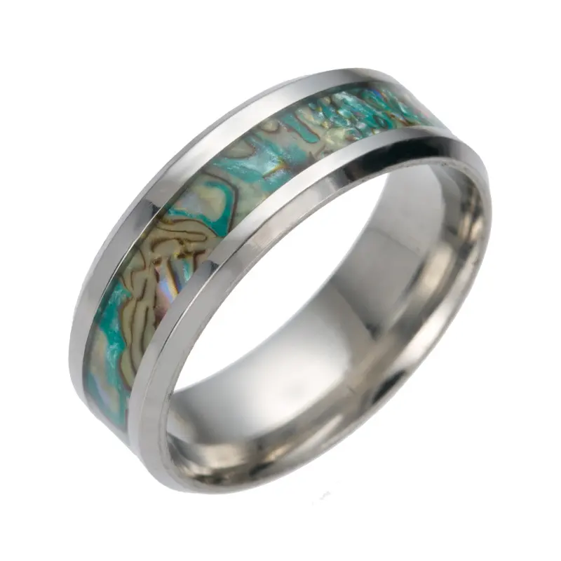 Titanium Steel Color Shell Ring High-end Men's New Personality