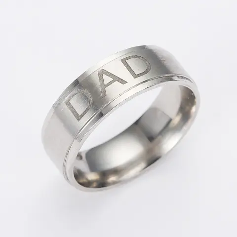 Monogram Ring Titanium Steel
