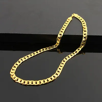 Men's Flat Side NK Necklaces Have a Large Chain