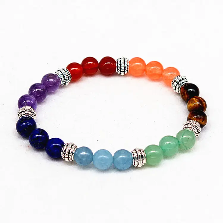 Reiki ancient silver natural stone agate tiger