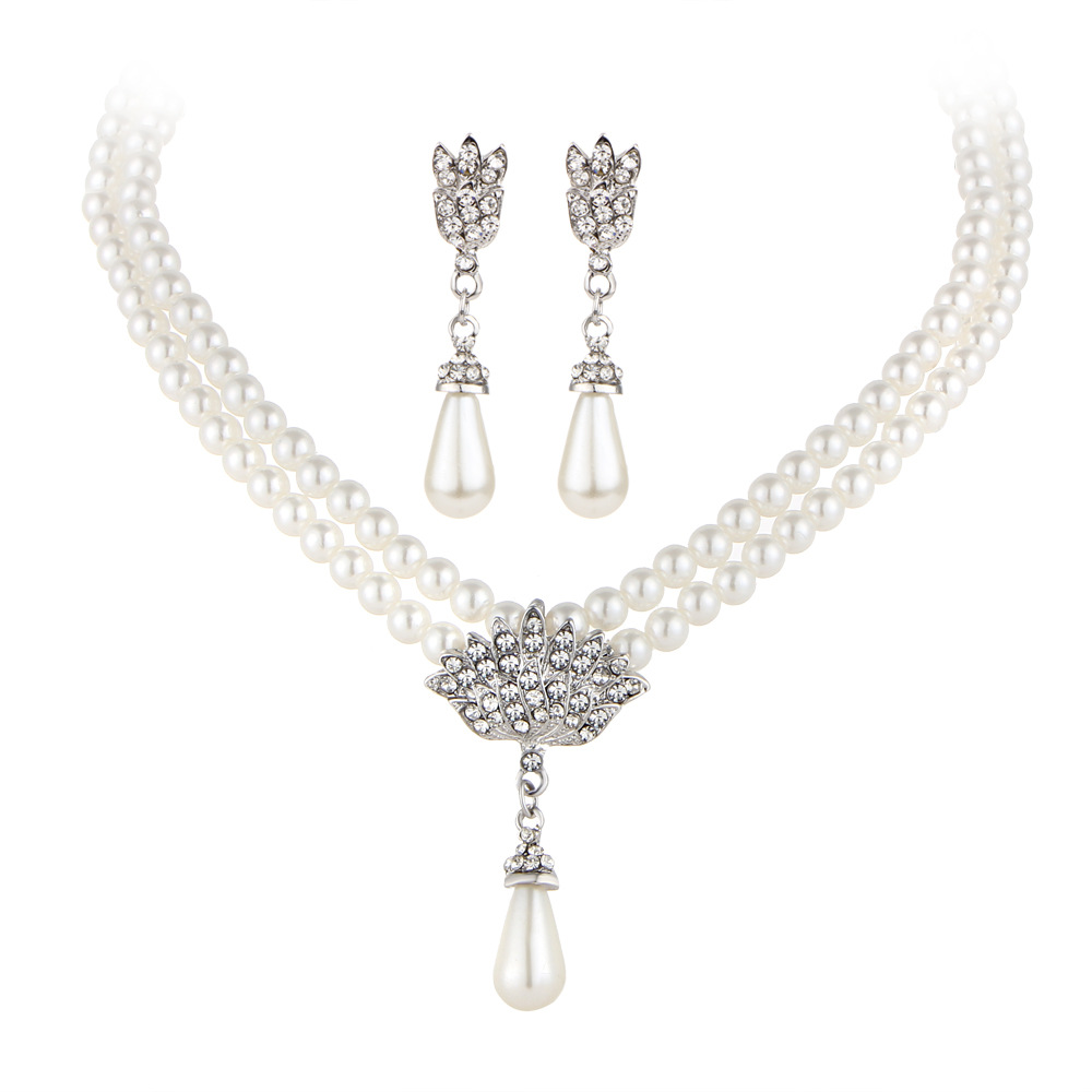 Clavicle neck necklace set earrings