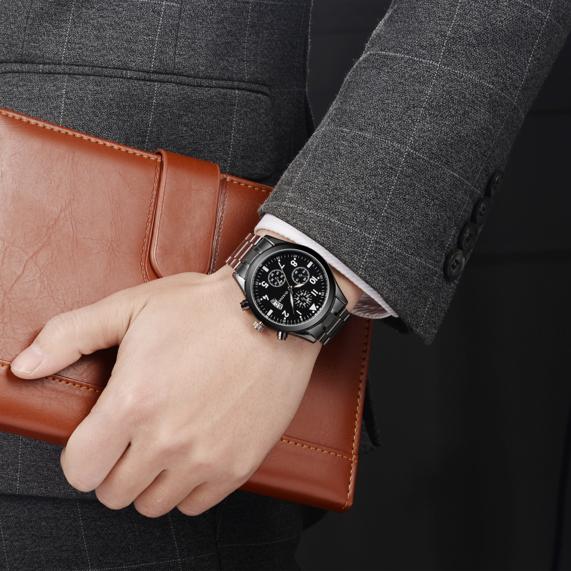 Waterproof Calendar Steel Band Watch