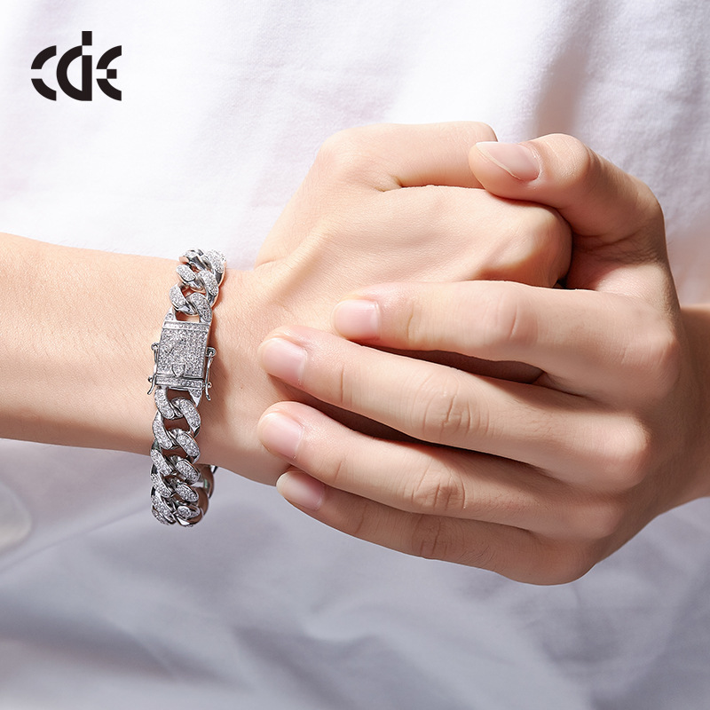 Amazon трансграничные европейские и американские аксессуары для хип-хопа, мужской браслет, кубинская цепочка