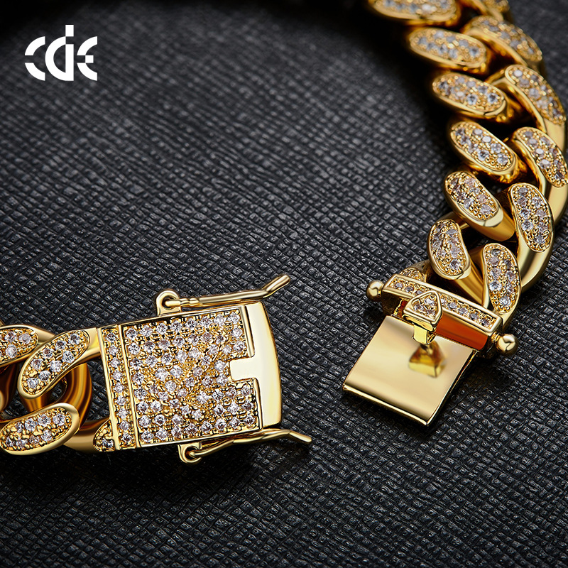 Amazon трансграничные европейские и американские аксессуары для хип-хопа, мужской браслет, кубинская цепочка