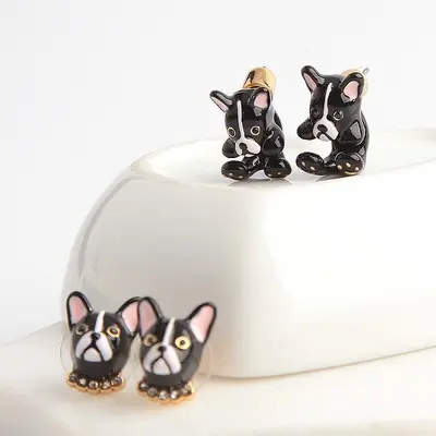Qingdao Ornament Enamel Glaze Black Bracelet Necklace