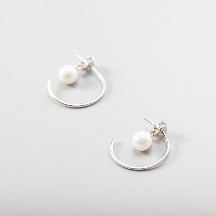 Hypoallergenic pearl earrings — foto 3