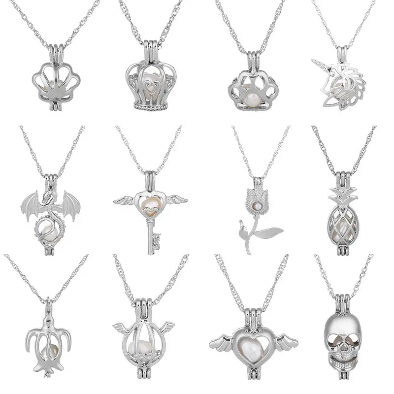 Creative Hollowed Oysters Pearl Series Necklace