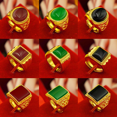 Gold version pure brass gold plated ring