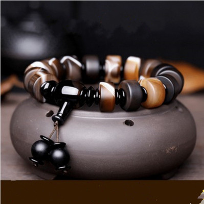 Natural sardonyx men's bracelet