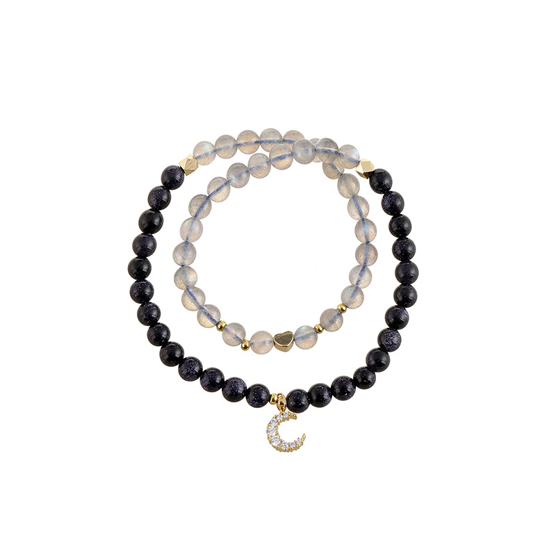 Moonstone Double Circle Bracelet