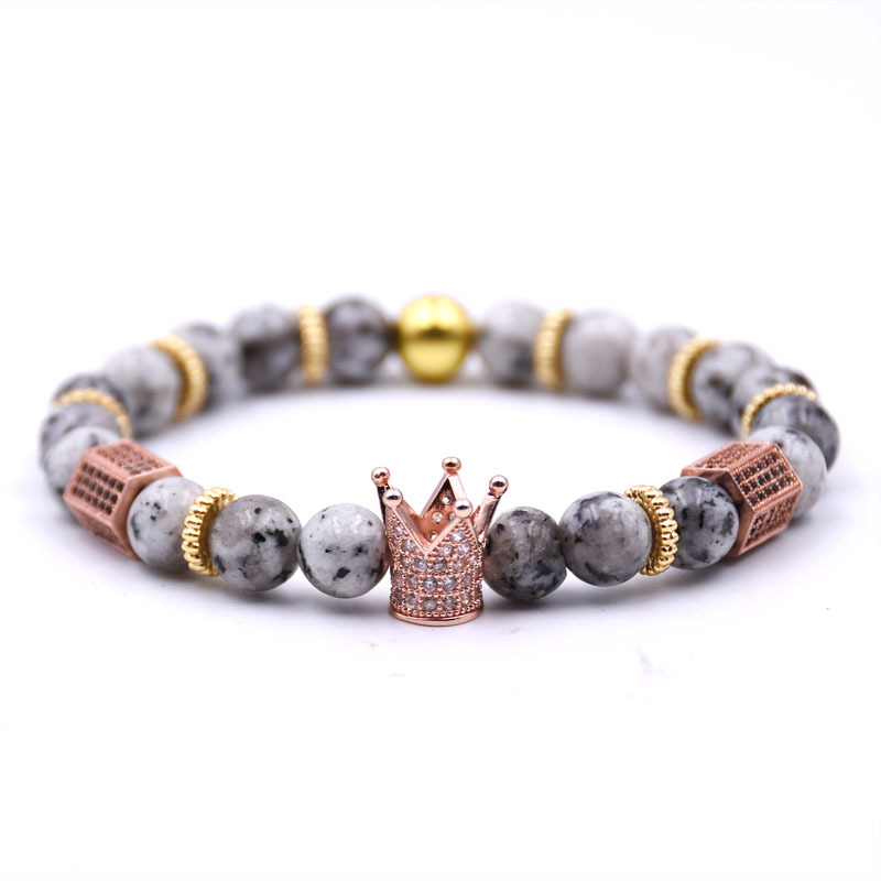 Stone and Zircon Beaded Bracelet, picture 10 of 12