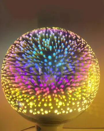 ST64 G95 filament lamp, LED full star 3D bulb, decorative colored 3D Edison light bulb – image 2