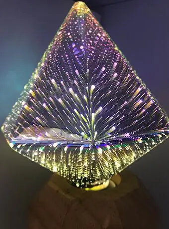 ST64 G95 filament lamp, LED full star 3D bulb, decorative colored 3D Edison light bulb – image 7