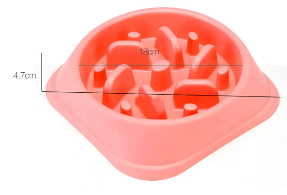 Anti-choke Bowl Plastic Dog Healthy Feeder