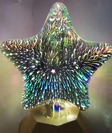 ST64 G95 filament lamp, LED full star 3D bulb, decorative colored 3D Edison light bulb – image 4