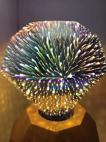 ST64 G95 filament lamp, LED full star 3D bulb, decorative colored 3D Edison light bulb – image 5