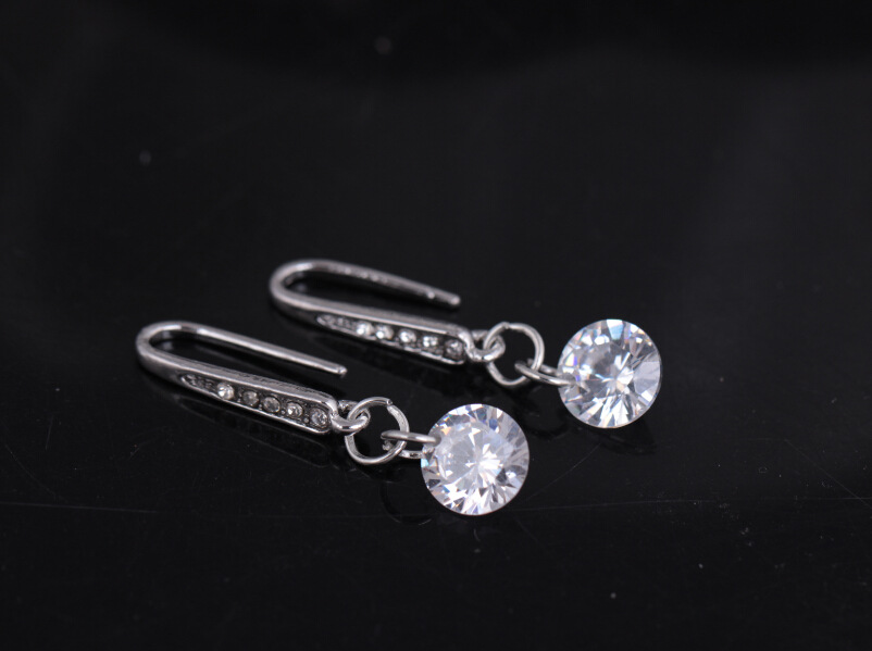 Zircon Silver Plated Earrings