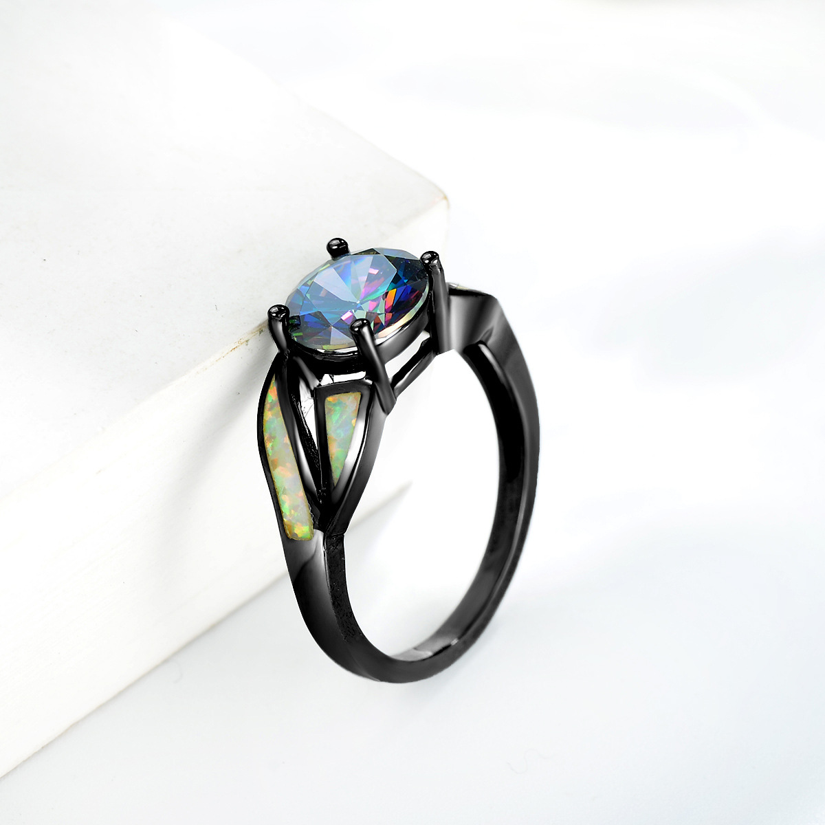 Diamante Black Ring