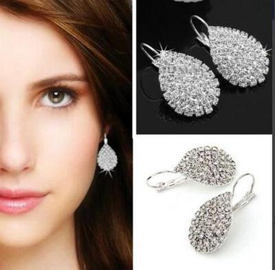 Fashion Exquisite Jewelry Popular Hot Sale Expedition Burst Models Diamond Claw Chain Earrings Female
