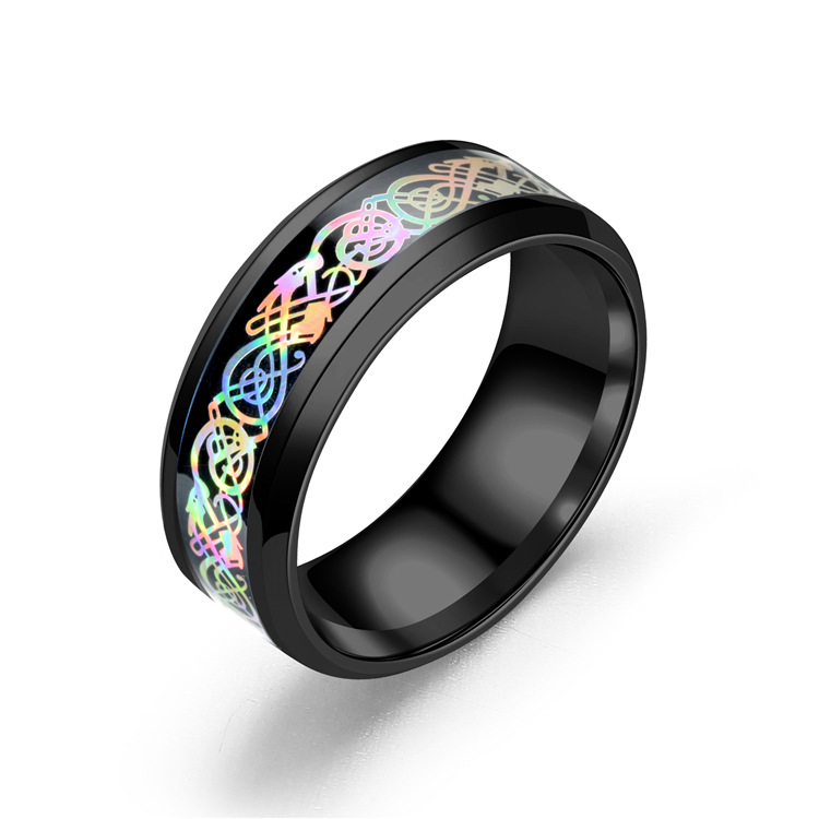 New colorful glare dragon dragon ring fashion jewelry