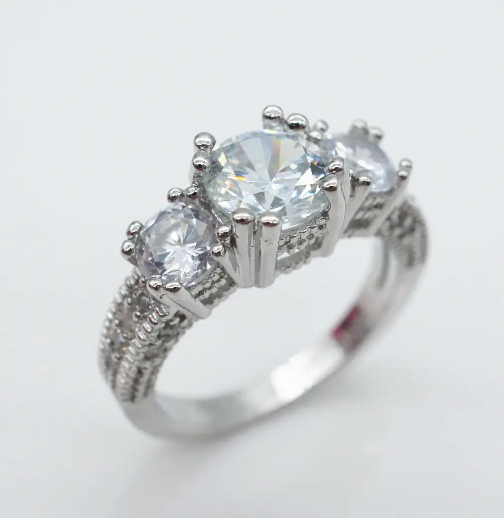 Ring Engagement Inlaid Zircon Jewelry